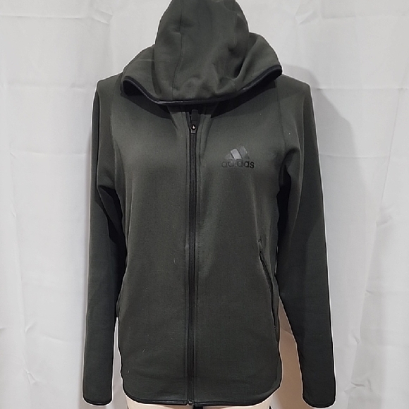 adidas Jackets & Blazers - Adidas Women's Charcoal Zip Hoodie